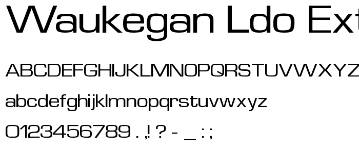 Waukegan LDO Extended font
